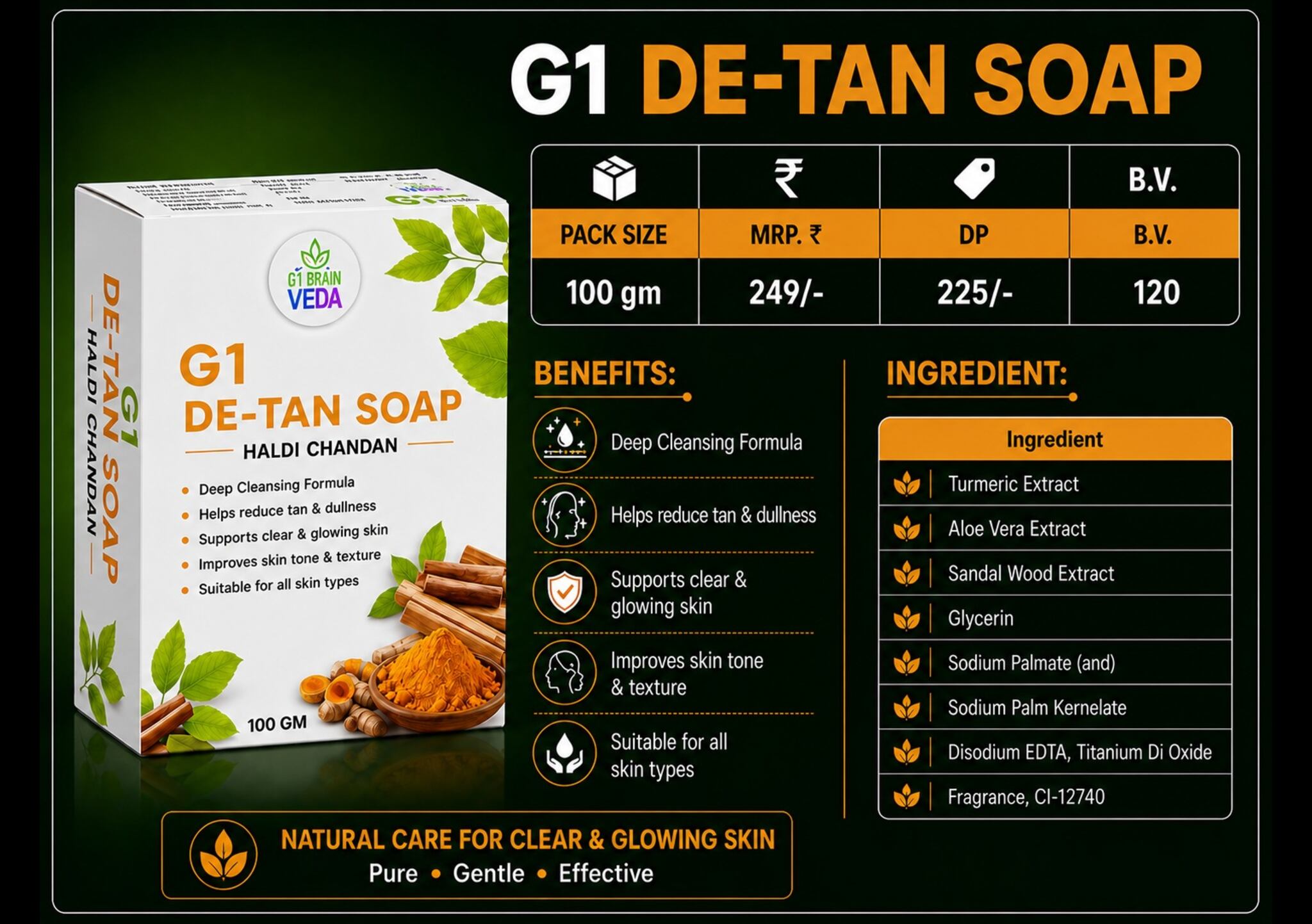 G1 DE-Tan Soap
